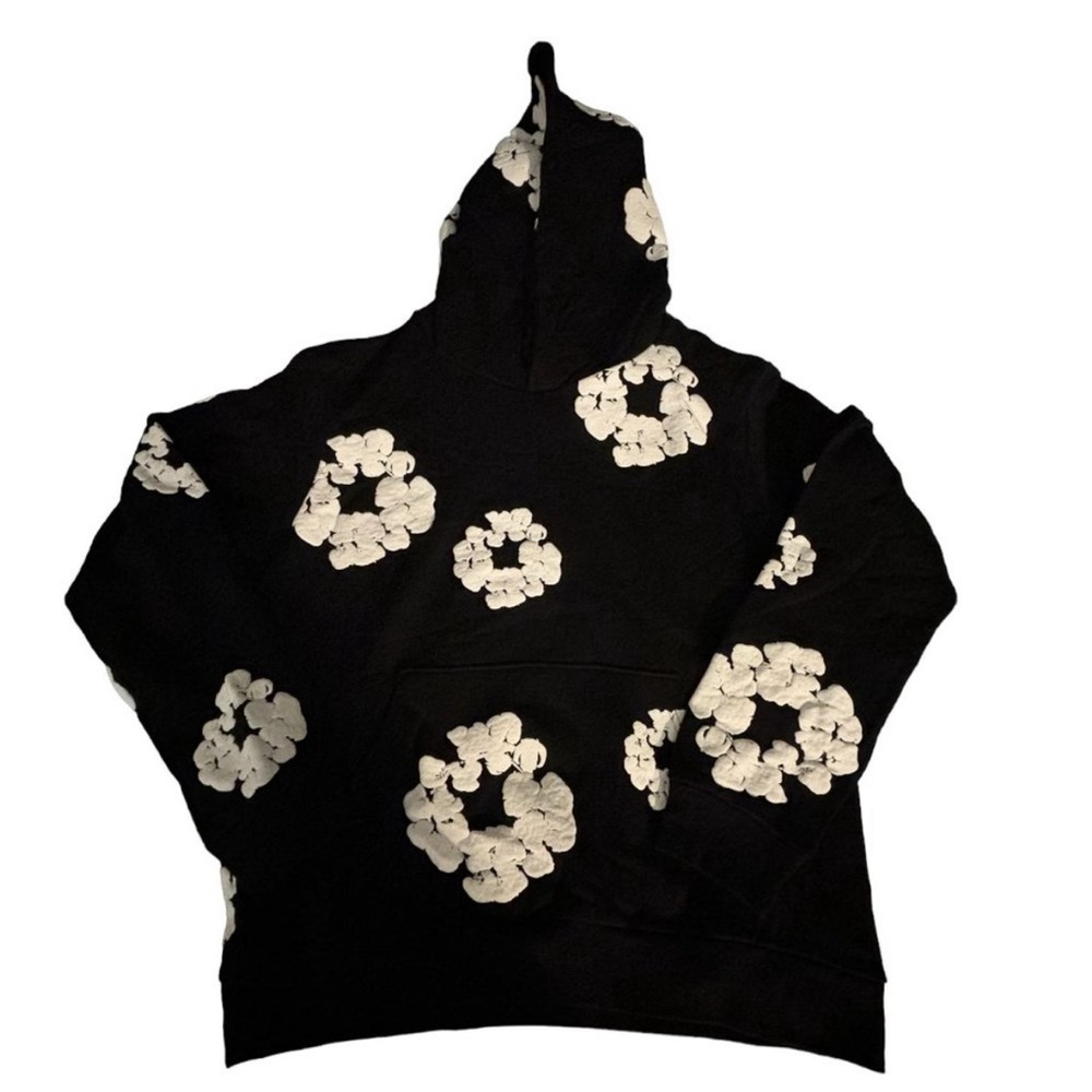 Black and White Brand New Denim Tears Hoodie